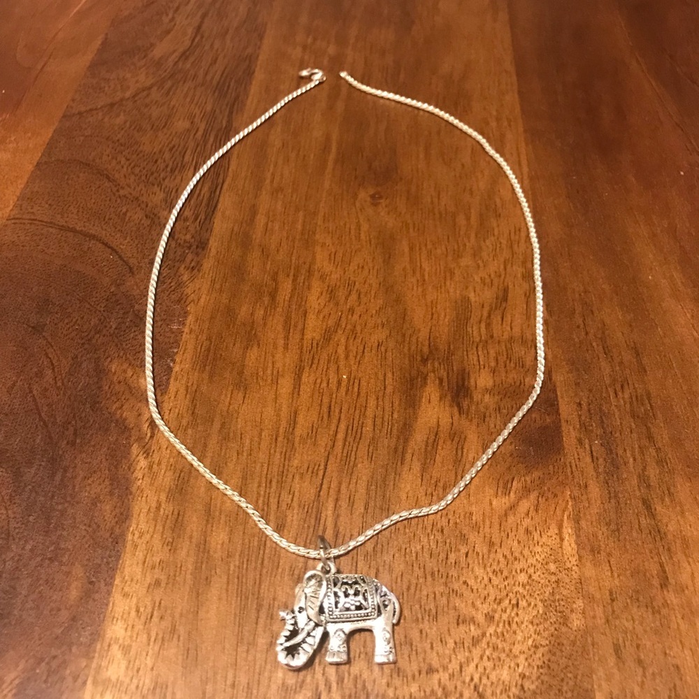 Silver necklace with elephant from Philippines